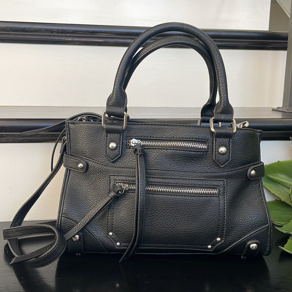 Vegan leather, Crossbody shoulder handbag, satchel purse, like new